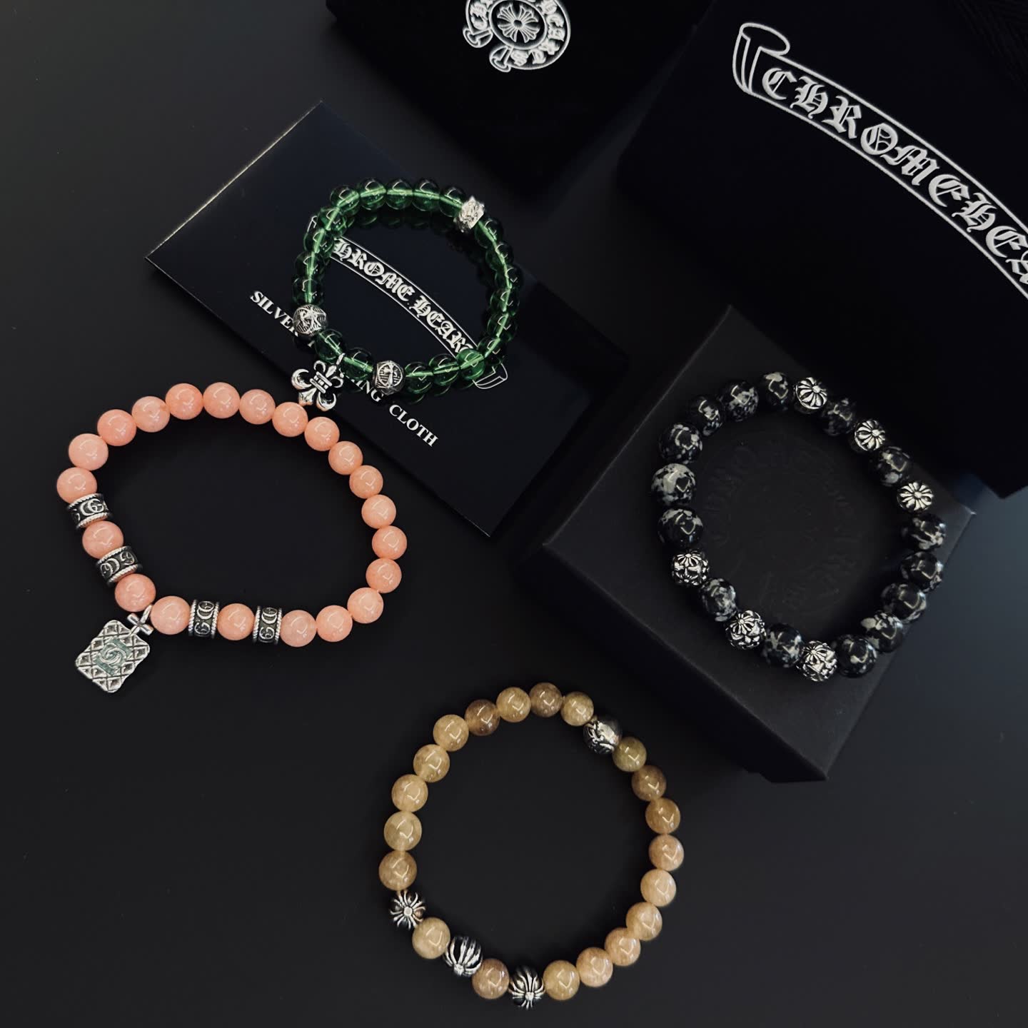 Chrome Hearts Beaded Bracelet Set